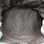 Gucci Dylux Queen Large White Brown Leather Canvas Handbag — view 9