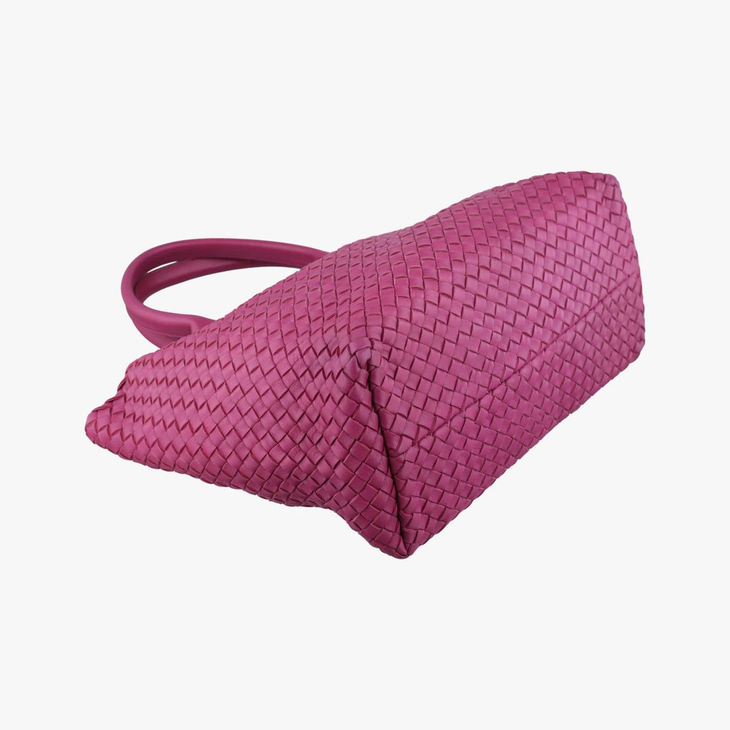 Bottega Veneta Cabas Tote Rose Red Lambskin — view 5