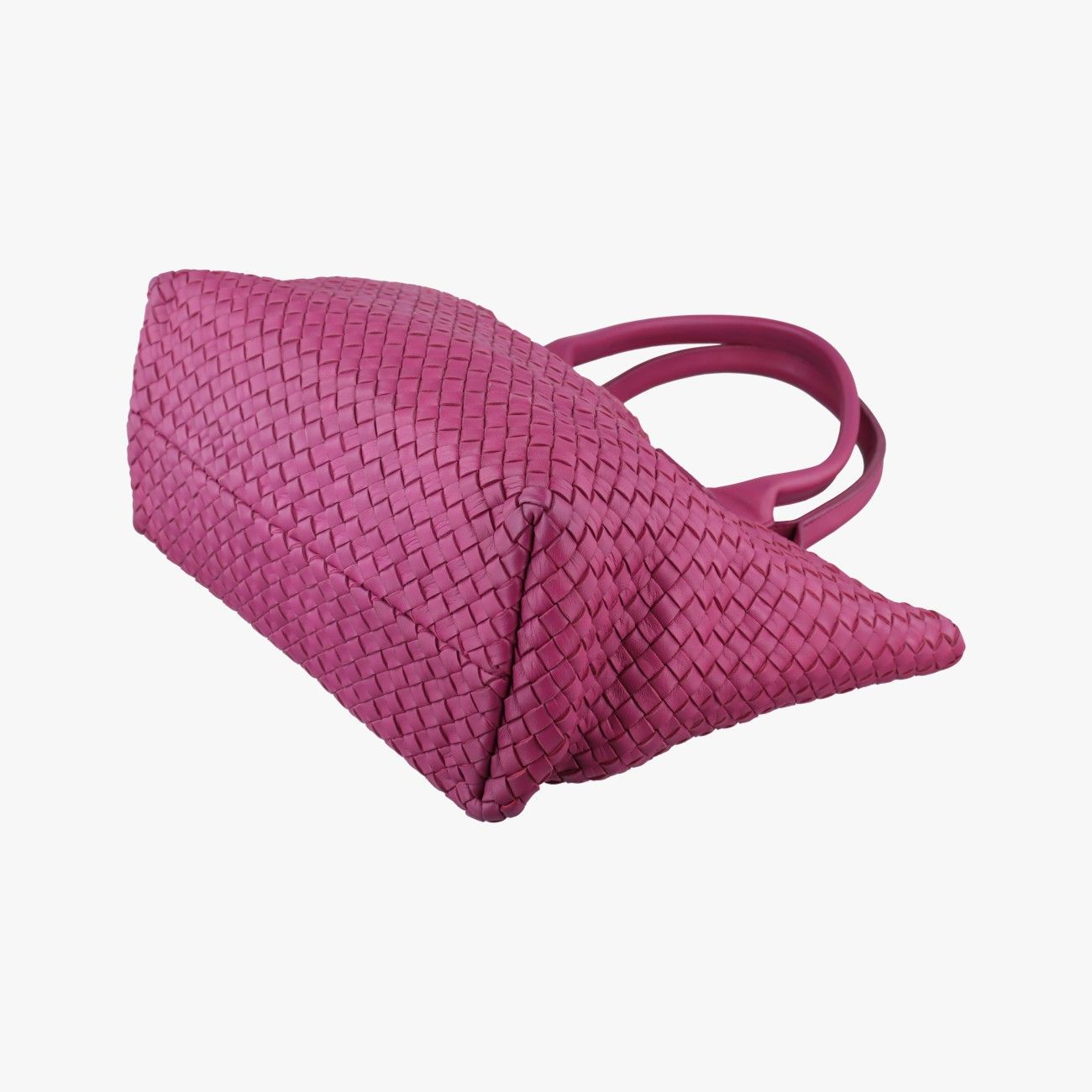 Bottega Veneta Cabas Tote Rose Red Lambskin — view 4