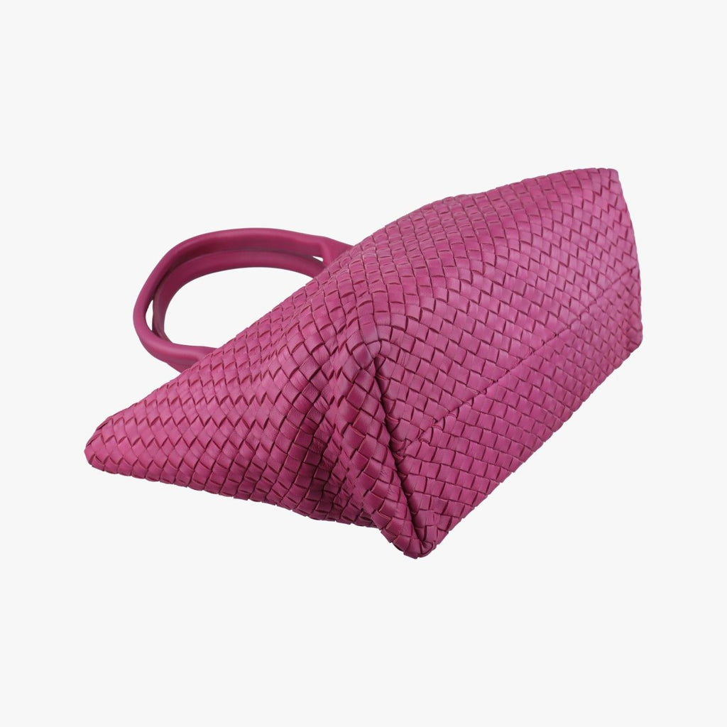 Bottega Veneta Cabas Tote Rose Red Lambskin — view 7