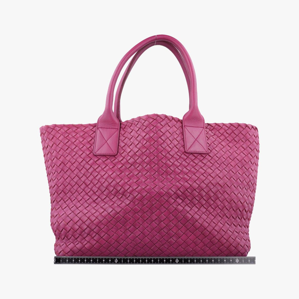 Bottega Veneta Cabas Tote Rose Red Lambskin — view 2