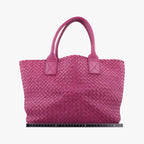 Bottega Veneta Cabas Tote Rose Red Lambskin — view 2