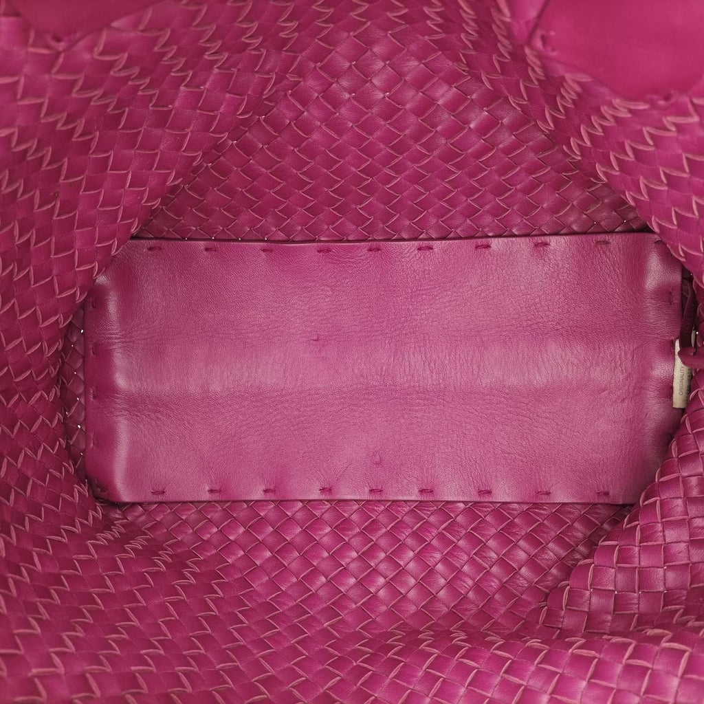 Bottega Veneta Cabas Tote Rose Red Lambskin — view 9