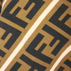 Fendi FF Pattern Zucca Sweatshirt L Brown Black Crew Neck Long Sleeve AP — view 6