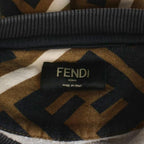 Fendi FF Pattern Zucca Sweatshirt L Brown Black Crew Neck Long Sleeve AP — view 3