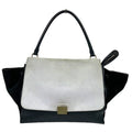Celine Trapeze Handbag Canvas Leather