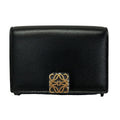 Loewe Anagram Wallet Black Gold Leather