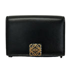 Loewe Anagram Wallet Black Gold Leather