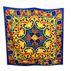 Chanel Scarf Silk Scarves Blue