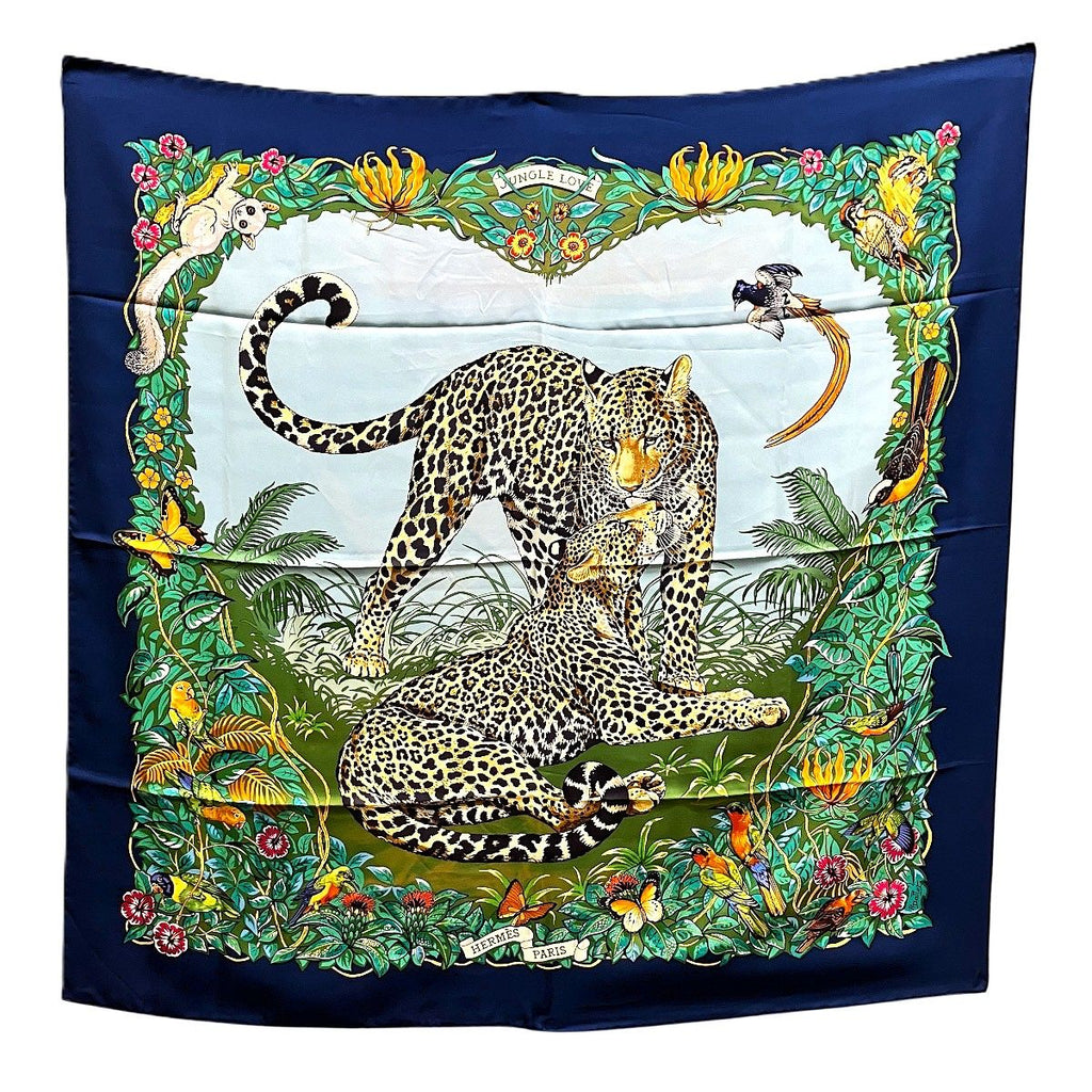Hermes Carre 90 Jungle Love Scarf Silk