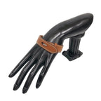 Hermes Leather Bracelet Panache Horsehead T5 Camel Brown — view 2