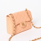 Chanel Mini Quilted 17 S Flap S Chain Shoulder Bag CC Logo Caviar Leather — view 3