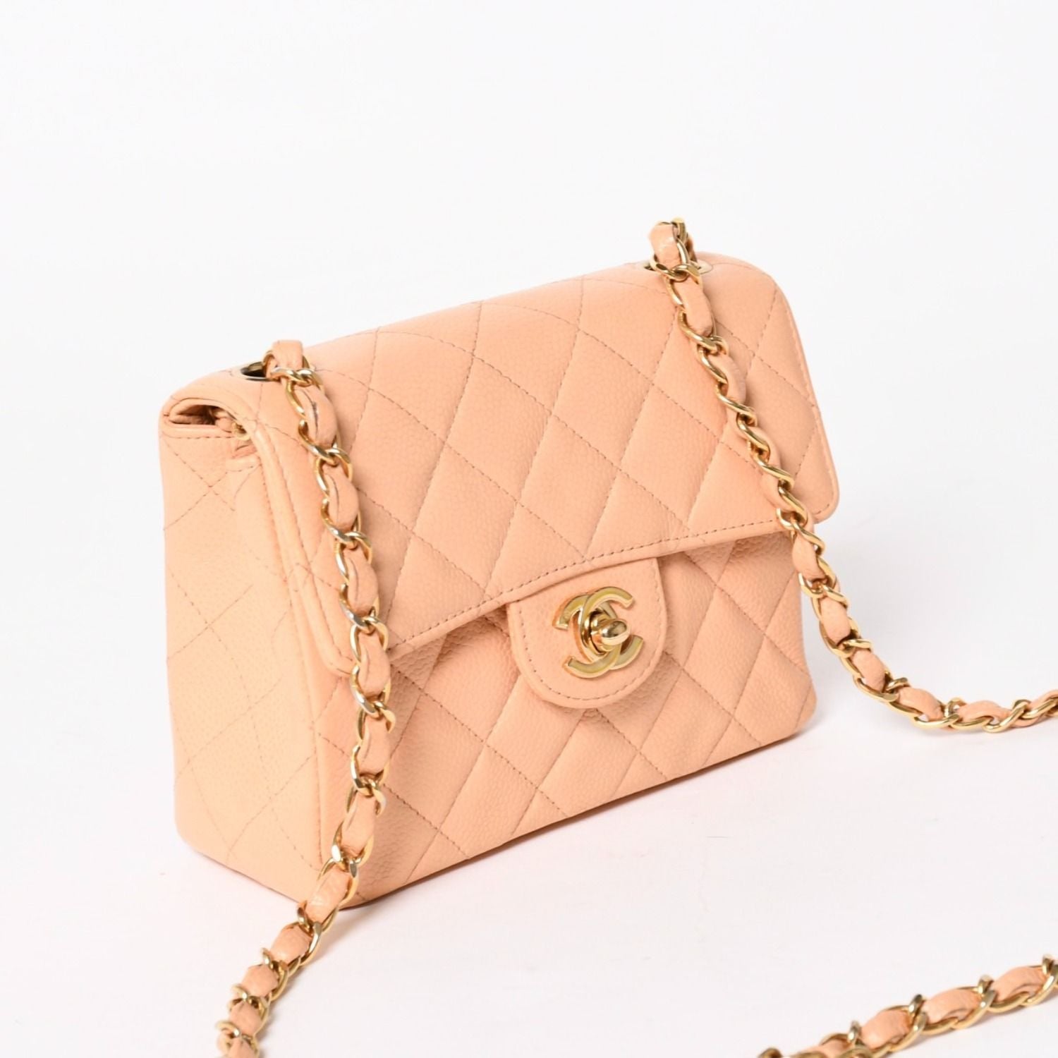 Chanel Mini Quilted 17 S Flap S Chain Shoulder Bag CC Logo Caviar Leather — view 3
