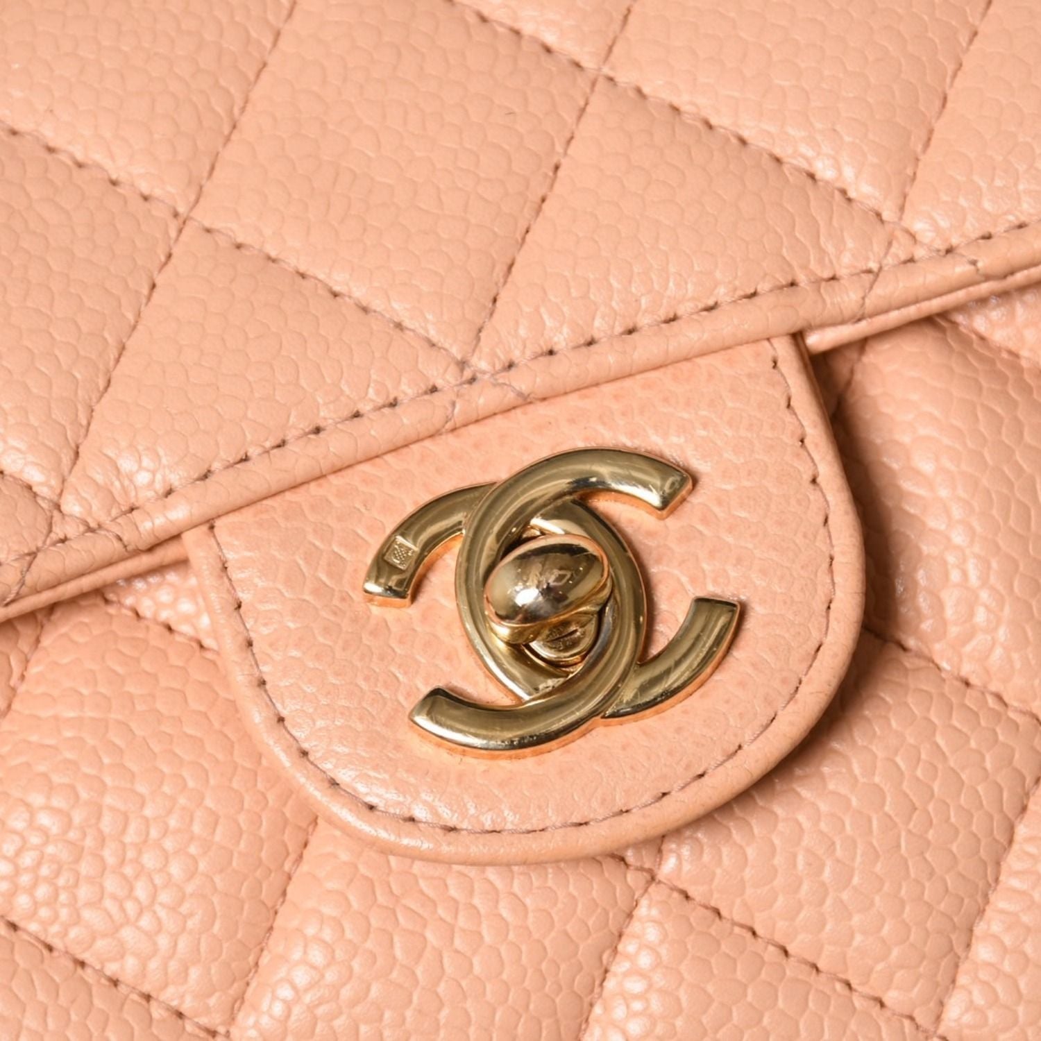Chanel Mini Quilted 17 S Flap S Chain Shoulder Bag CC Logo Caviar Leather — view 8