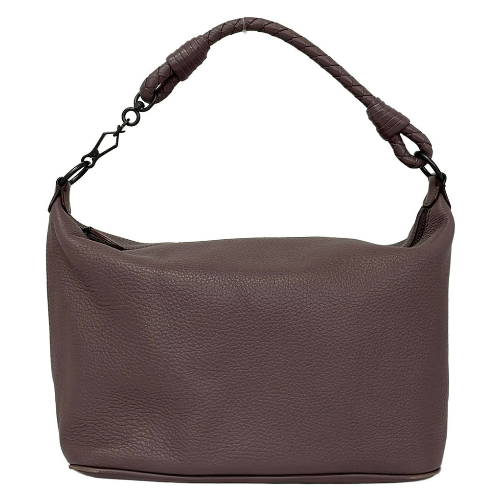 Bottega Veneta Shoulder Bag Purple Leather