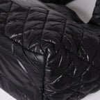 Chanel Coco Cocoon Small Tote Handbag CC Logo Black Silver — view 7