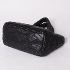 Chanel Coco Cocoon Small Tote Handbag CC Logo Black Silver — view 6