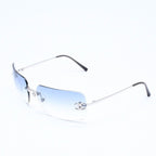 Chanel Rimless Sunglasses Rhinestone CC Logo Eyewear — view 2