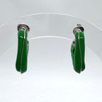 Bottega Veneta Triangle Hoop Earrings 925 Green — view 4