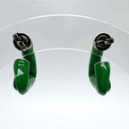 Bottega Veneta Triangle Hoop Earrings 925 Green — view 5
