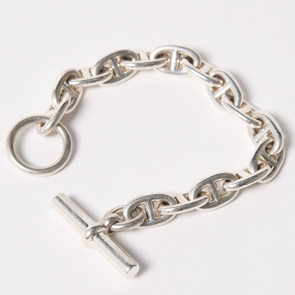 Hermes Chaine D'ancre MM Bracelet 15 Links 925 Sterling Silver