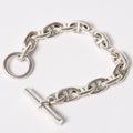 Hermes Chaine D'ancre MM Bracelet 15 Links 925 Sterling Silver