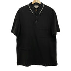 Hermes Short Sleeve Polo Shirt L Black Light Gray
