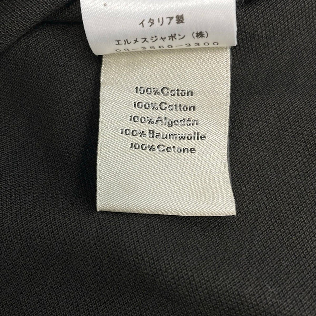 Hermes Short Sleeve Polo Shirt L Black Light Gray — view 5