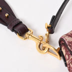 Dior Saddle Bag Bordeaux Trotter Beige Wine — view 7