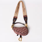 Dior Saddle Bag Bordeaux Trotter Beige Wine — view 2