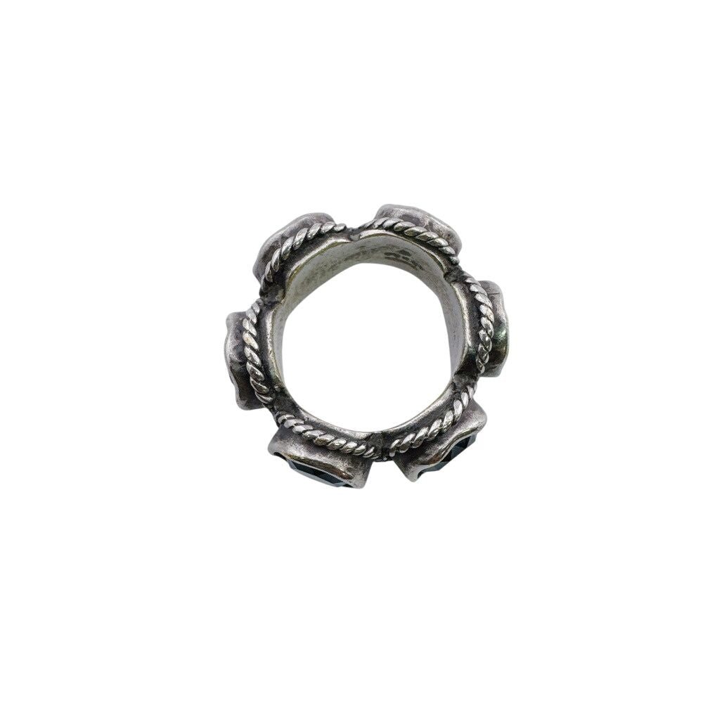 Gucci Swarovski Crystal Stone Interlocking Ring — view 3