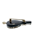Chanel Tennis Racket Camellia CC Logo Pearl Quilted Charm Brooch — view 6