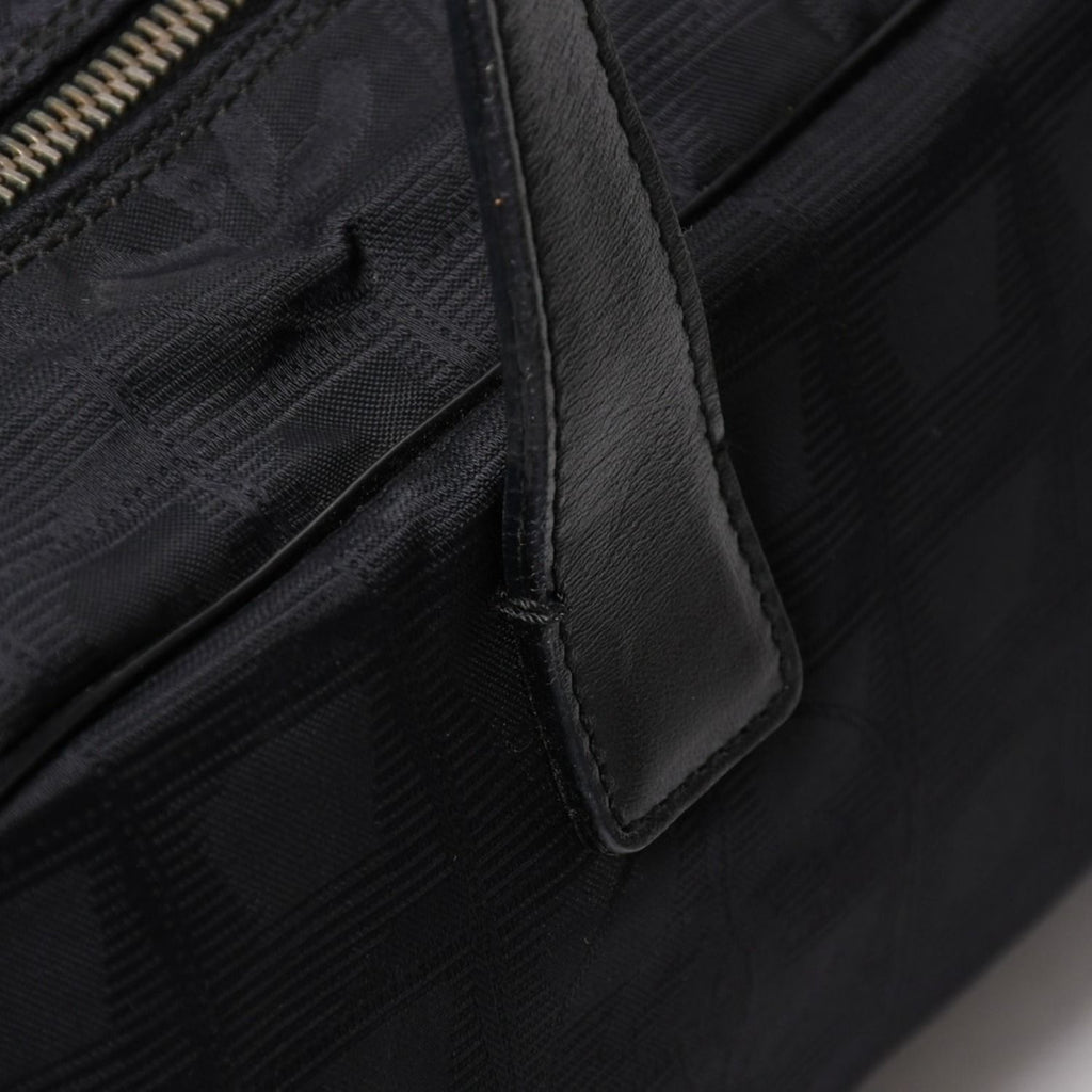 Chanel New Travel Line Mini Andbag Black CC Logo Nylon Jacquard Gold — view 5