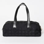 Chanel New Travel Line Mini Andbag Black CC Logo Nylon Jacquard Gold — view 2