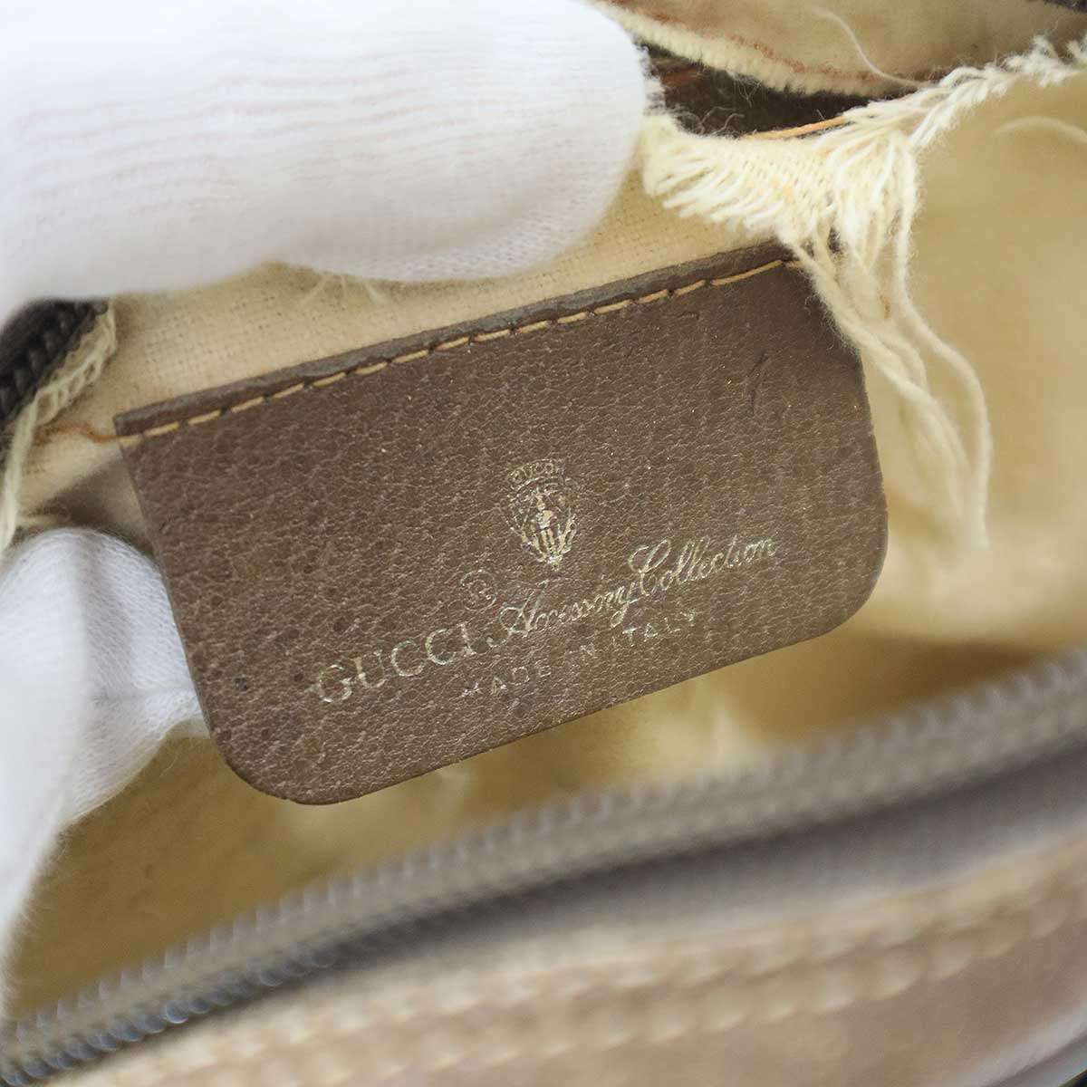 Gucci Vintage GG Supreme Sherry Line Mini Shoulder Bag Brown — view 6