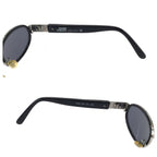 Loewe Vintage Medusa Black Silver Acetate Metal Mod Sunglasses Eyewear — view 6