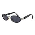 Loewe Vintage Medusa Black Silver Acetate Metal Mod Sunglasses Eyewear