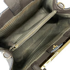 Fendi Tote Petit Toujours Dark Brown Gold Leather — view 7