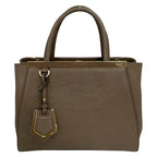 Fendi Tote Petit Toujours Dark Brown Gold Leather