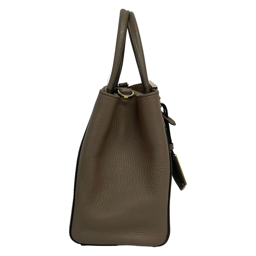 Fendi Tote Petit Toujours Dark Brown Gold Leather — view 2