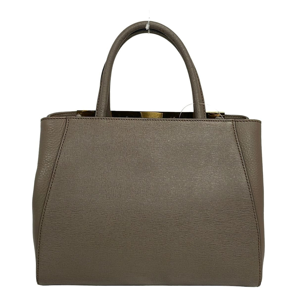 Fendi Tote Petit Toujours Dark Brown Gold Leather — view 3