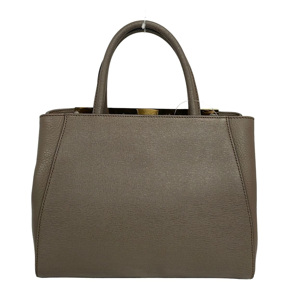 Fendi Tote Petit Toujours Dark Brown Gold Leather — view 3