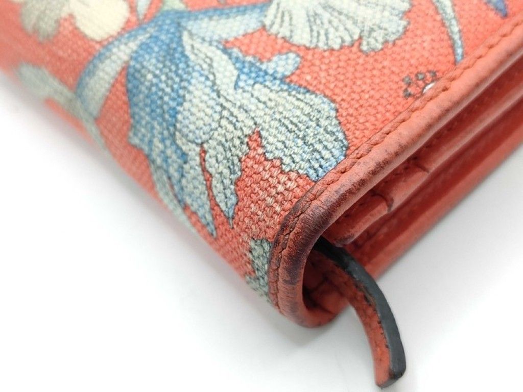 Gucci Bifold Wallet GG Marmont Flora Multicolor Canvas Leather Limited Edition — view 4
