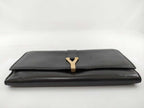 Saint Laurent Wallet Line Brown Leather Bifold Gold — view 3
