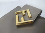 Fendi Shoulder Bag FF Diamond Phonepouch Gray Ju Type Leather Smartphoneshoulder — view 8