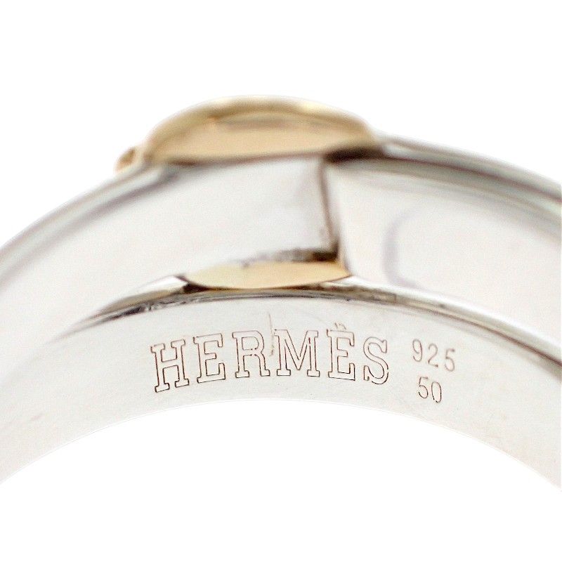 Hermes Double True Stamp 50 Ring Includes Silver Yellow Gold — view 6