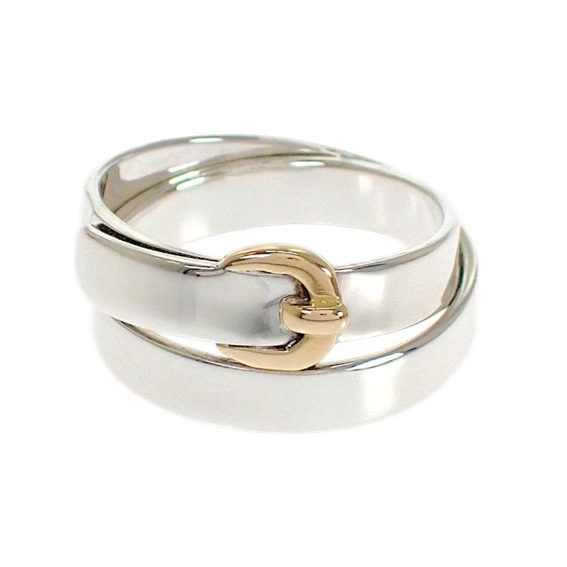 Hermes Double True Stamp 50 Ring Includes Silver Yellow Gold