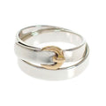Hermes Double True Stamp 50 Ring Includes Silver Yellow Gold