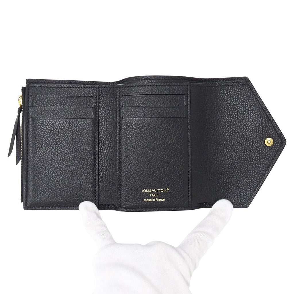 Louis Vuitton Wallet Monogram Empreinte Trifold Portefeuille Victorine Noir — view 4