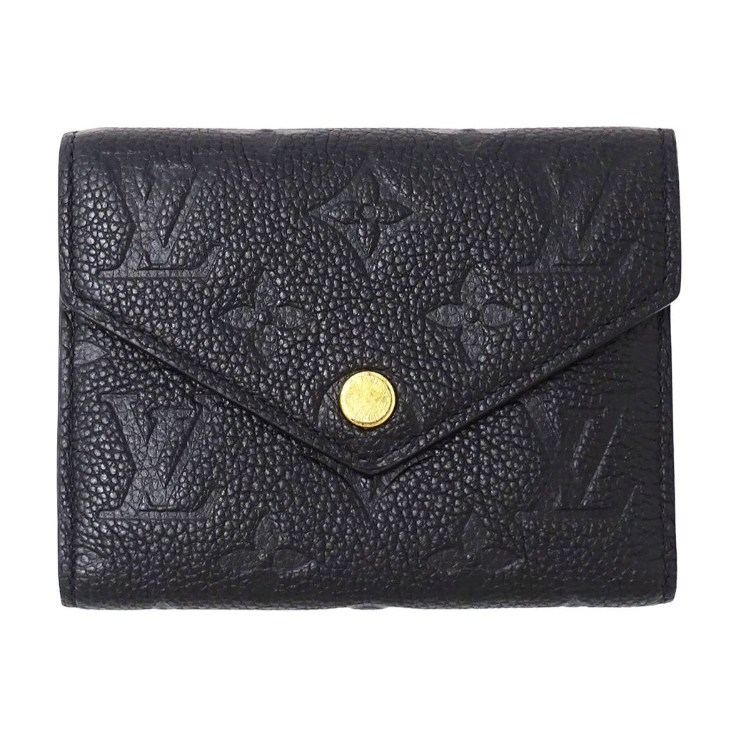 Louis Vuitton Wallet Monogram Empreinte Trifold Portefeuille Victorine Noir